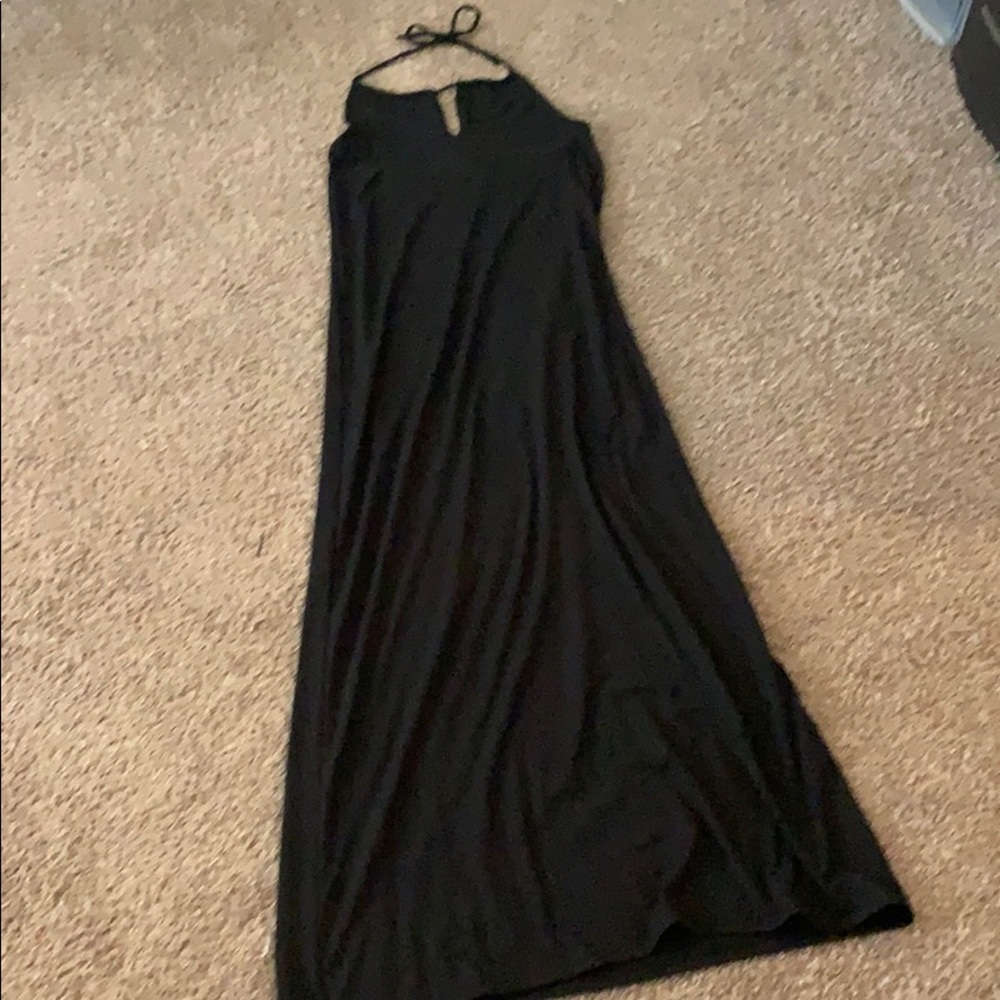 Forever 21 Black Halter Maxi Dress